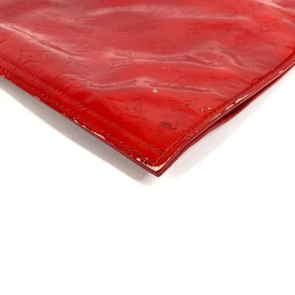 LOUIS VUITTON M91078 MonogramVernis Stanton bag vertical Hand Bag Red